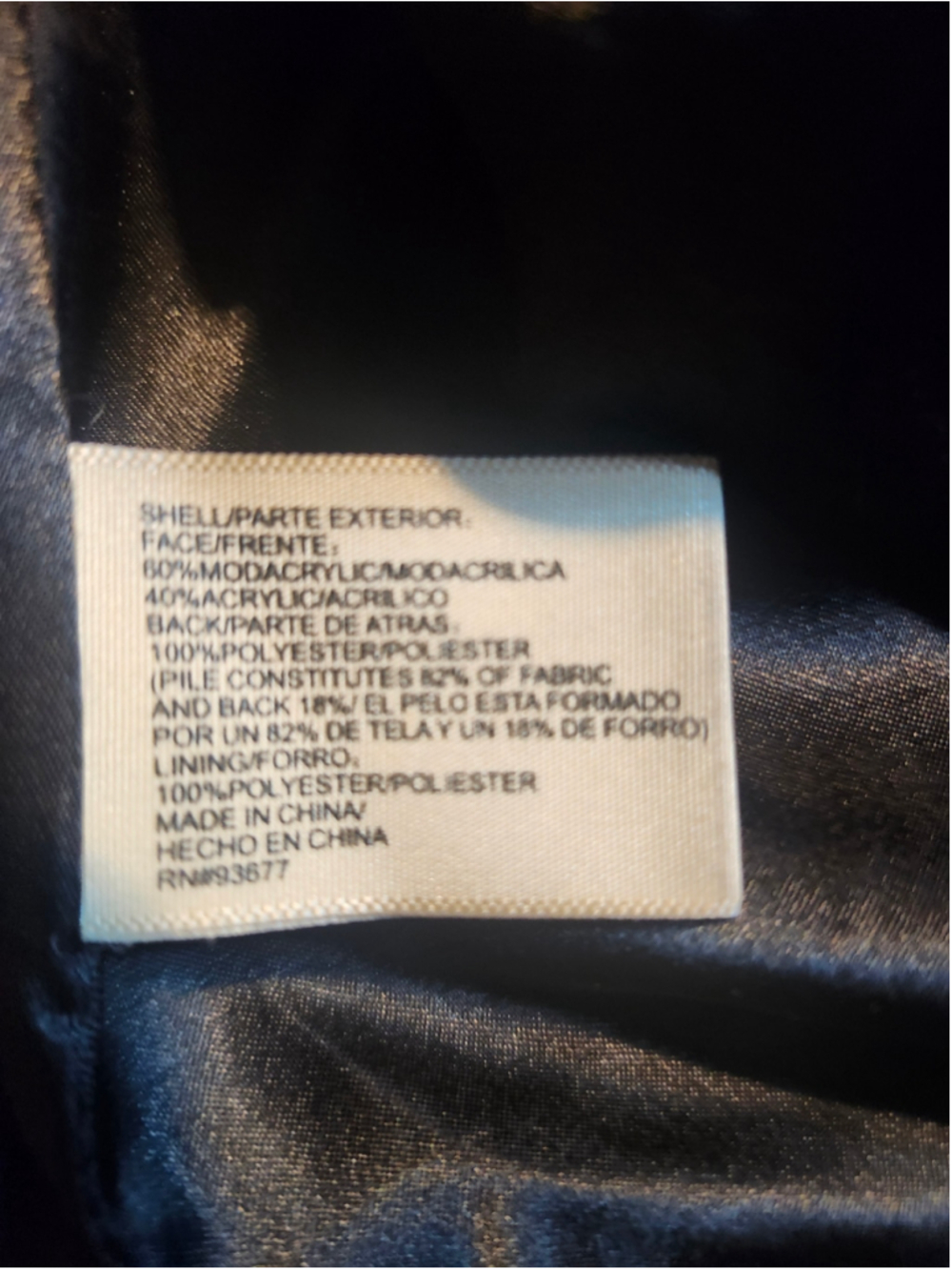 Women's east5th Black Faux Fur Hooded Jacket Size L - Picture 5 of 5